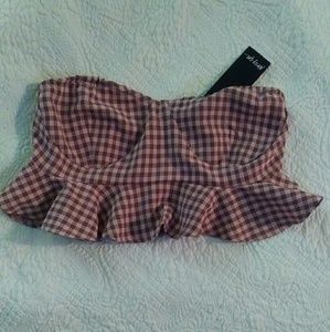 New NastyGal plaid  crop top SALE!